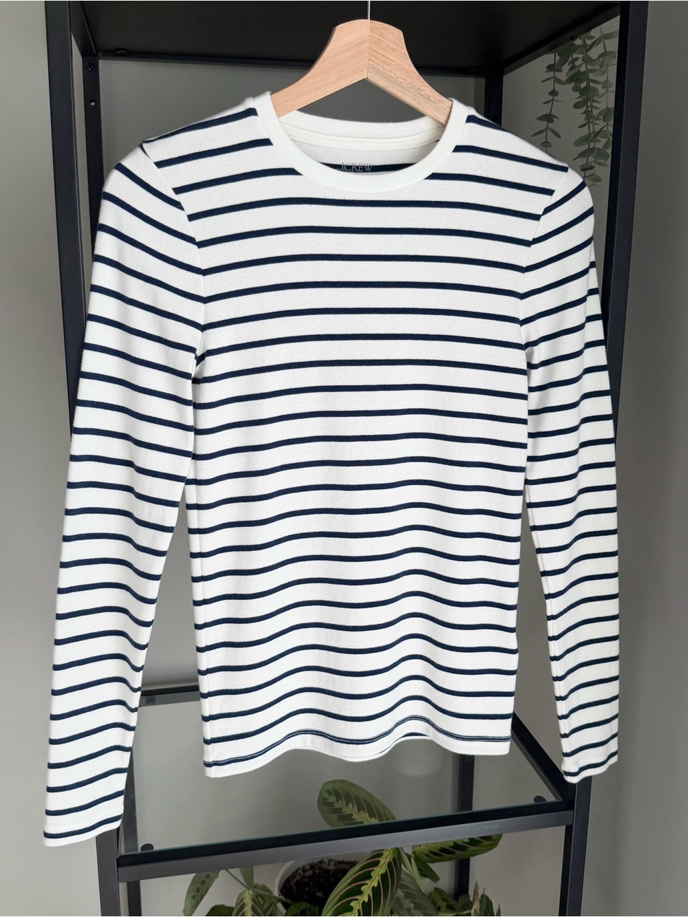 J. Crew Striped Every Day Long Sleeve Tee Shirt